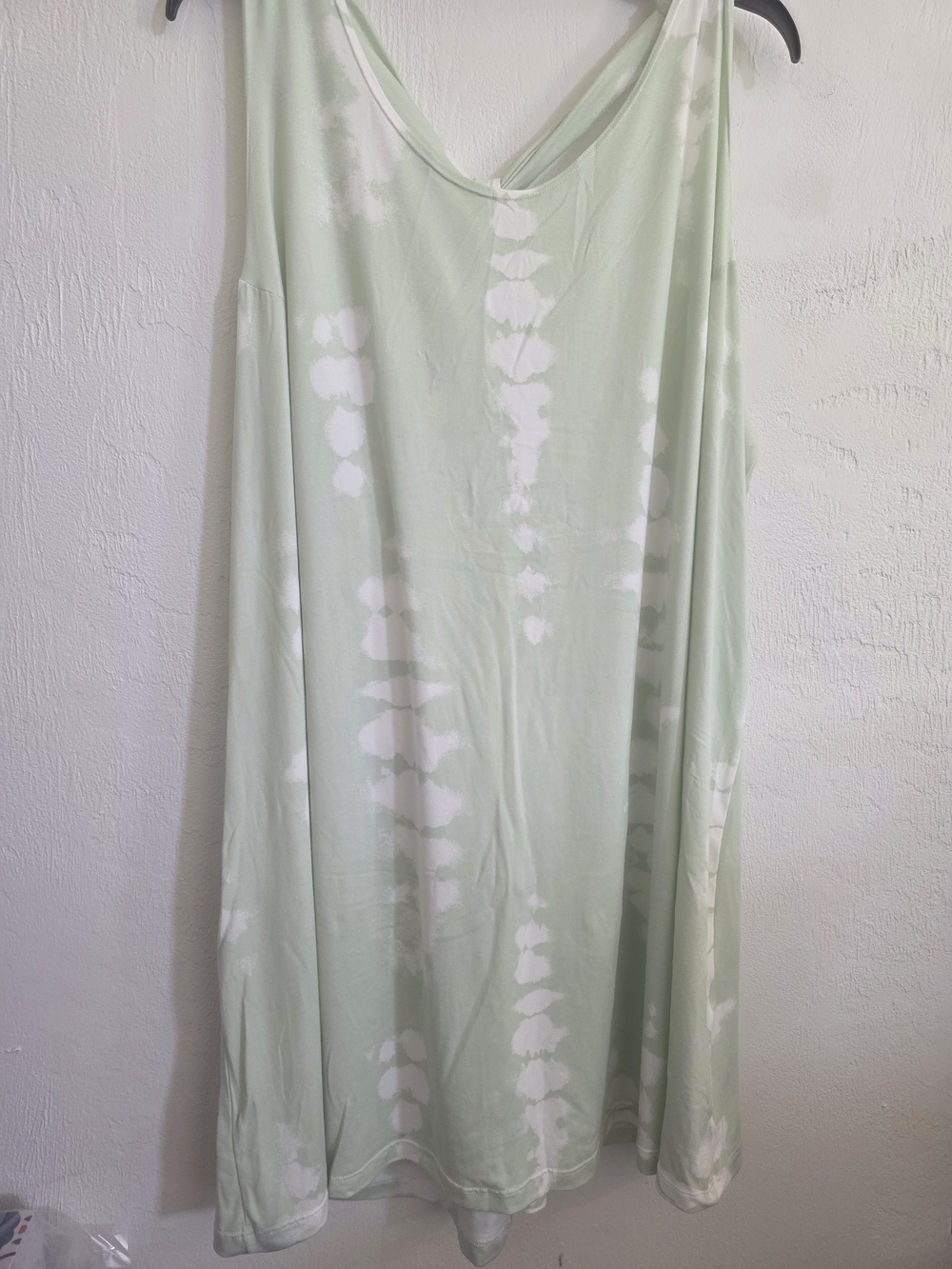 Light Mint Tie-Dye Sleeveless Dress/beach Cover Up